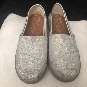 Silver slip on shoes